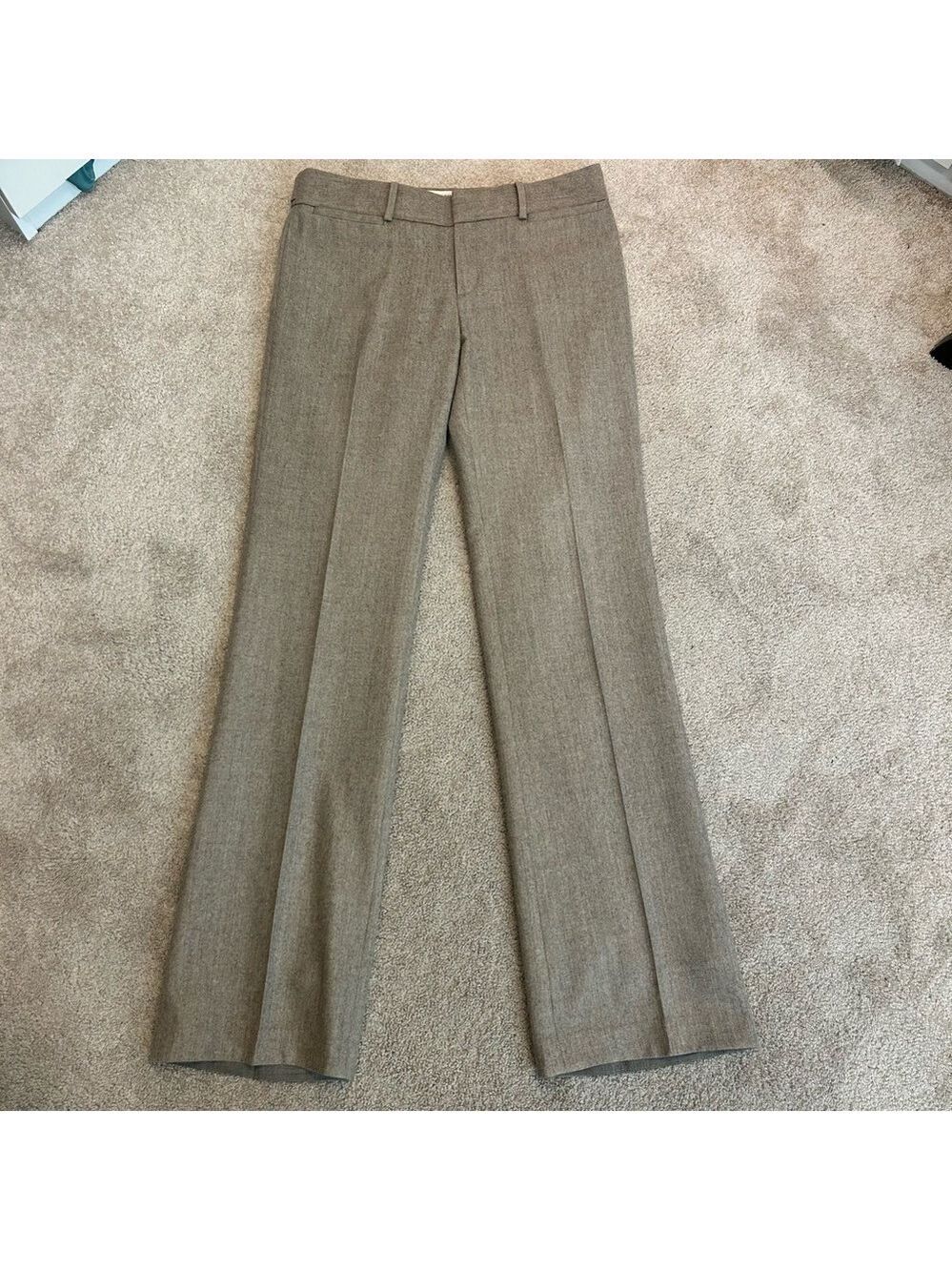Banana republic tan brown Martin fit wool blend pants stretch Sz 8